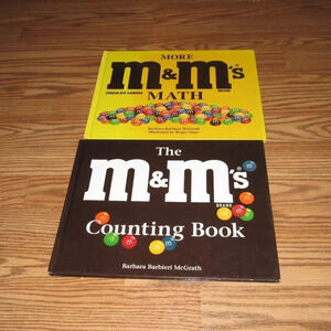 Lot of (2) M&M’s Math and Counting Hardcover Books by Barbara Barbieri McGrath